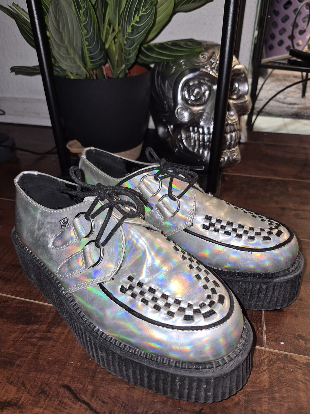 Holographic Platform T.U.K.Creepers Silver